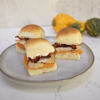 Sweet Potato, Turkey and Bacon Hawaiian Sliders