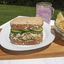 Roasted Chickpea and Cauliflower Salad Sandwich
