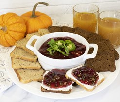 Cranberry Salsa with Cocktail Rye