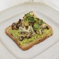 Everything Cauliflower Mini Avocado Toasts