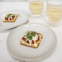 Lasagna Bites on Tuscan Cocktail Bread