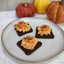 Sweet Chili Carrots on Pumpernickel Bread